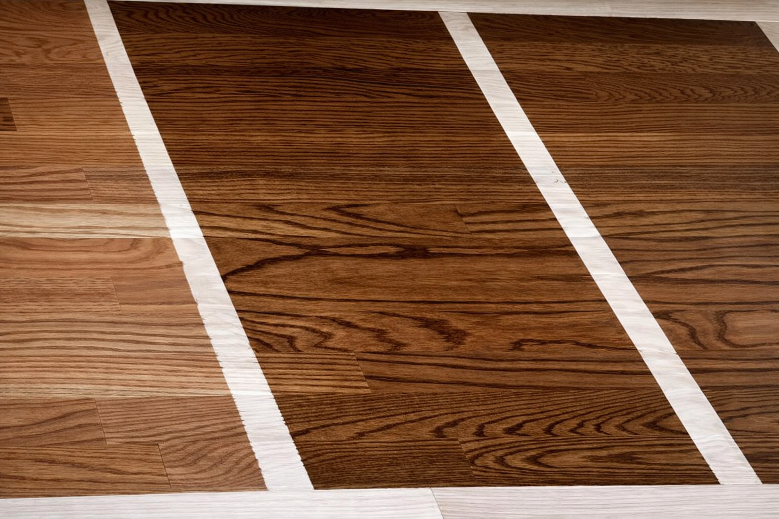 wood grain variations with white tape dividers